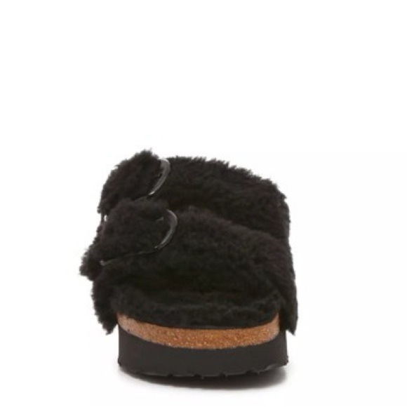 NWT Birkenstock Papillio Women’s Arizona Big Buckle Shearling Platform Sandals - Picture 3 of 11